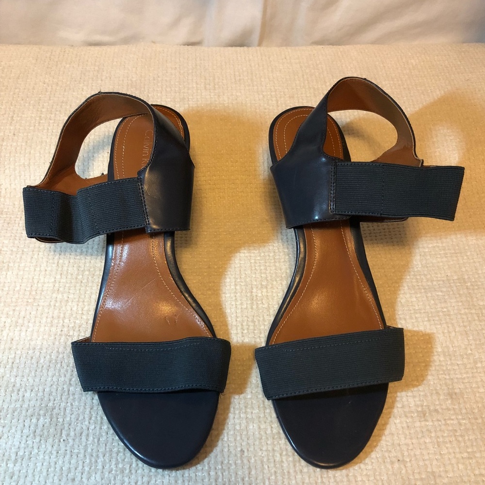 Calvin Klein Open Toe Sandals - Medium Navy Blue
